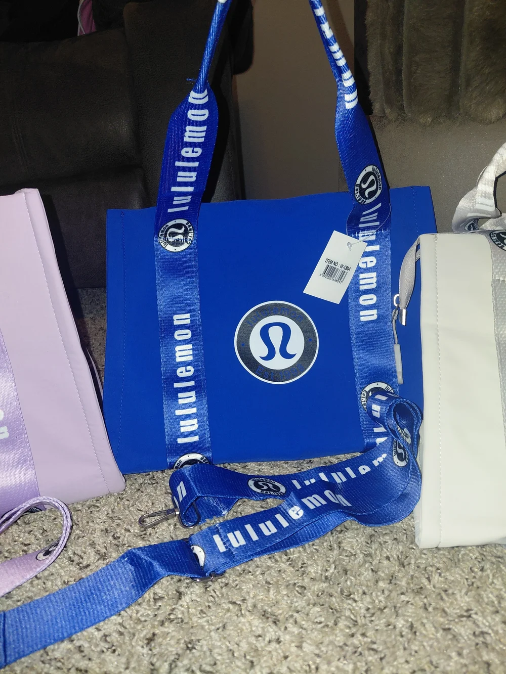 lululemon athletica Royal Blue Logo Tote with Branded Straps